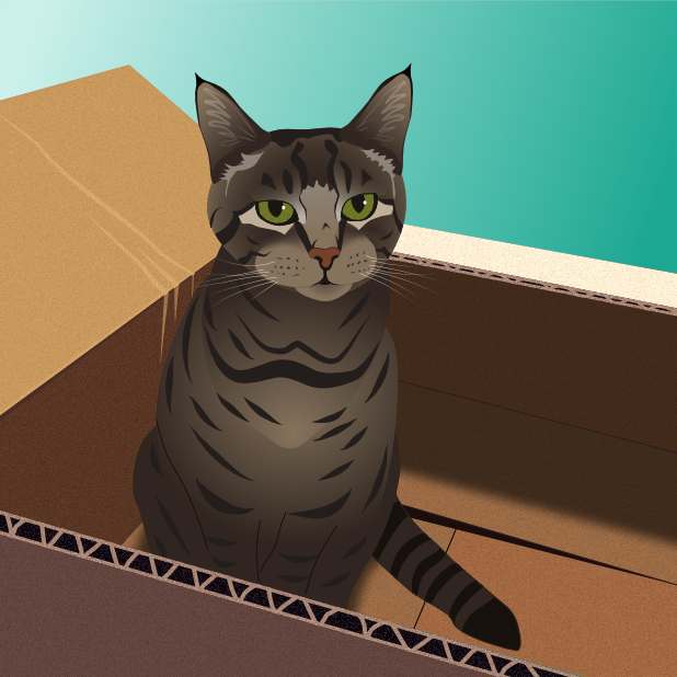 Vector image of a cat