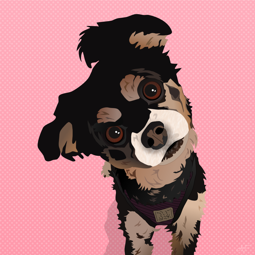 Vector image of a dog