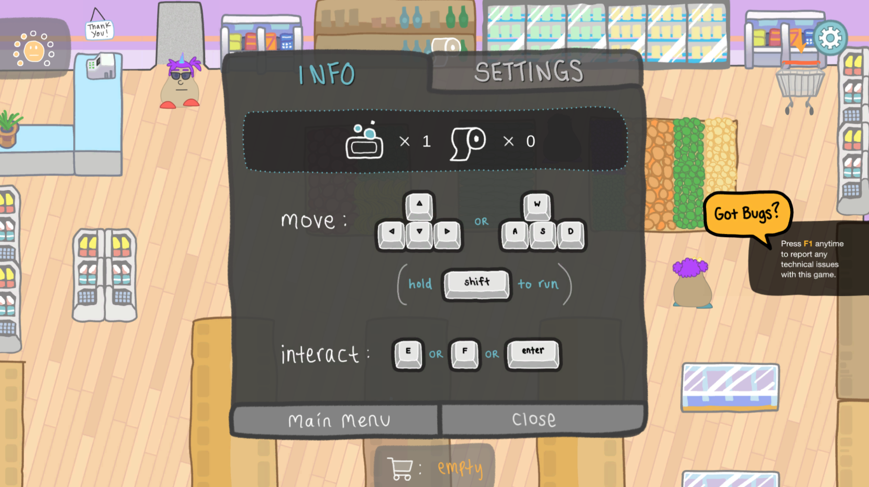 Screenshot of The 2020 Trail game's store activity info screen