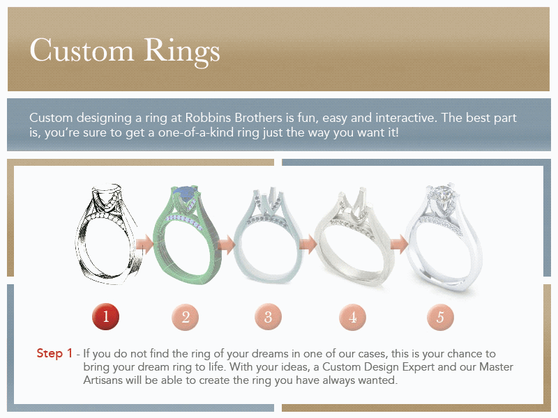 GIF of the GemQuest custom jewelery page