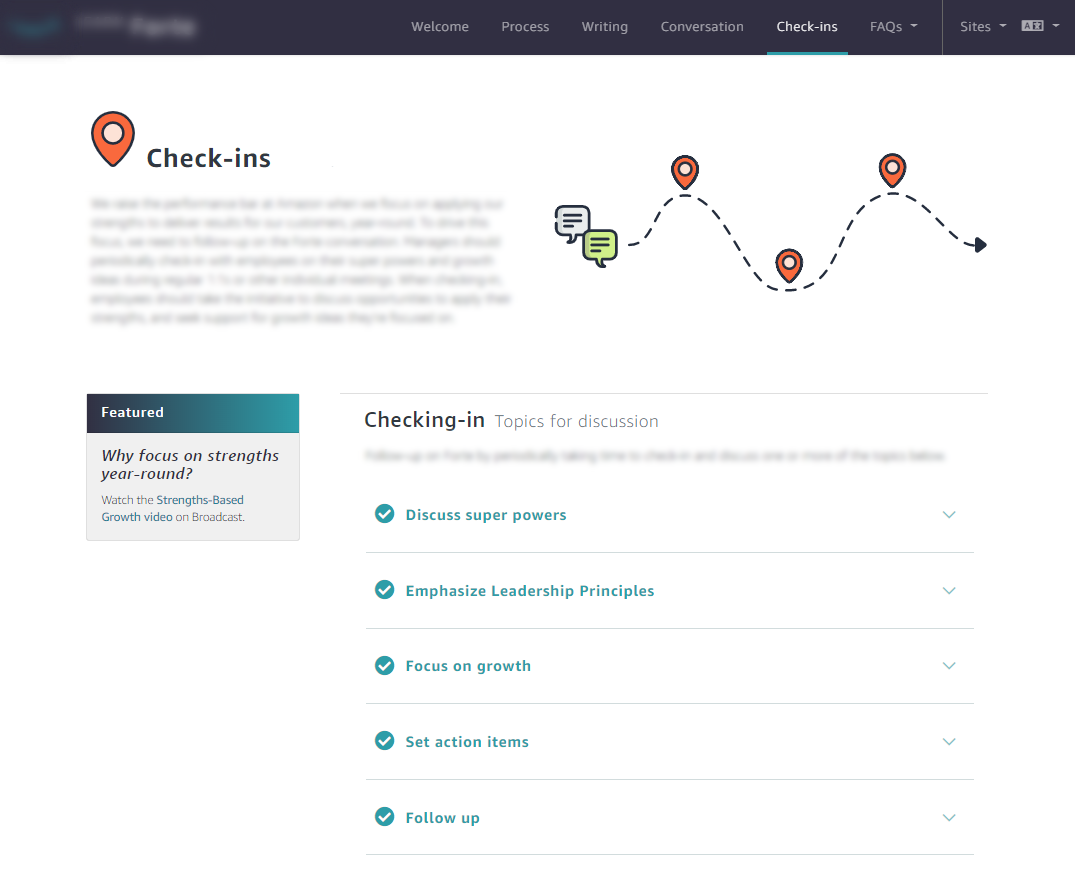 Screenshot of the resources website