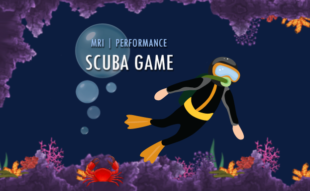 Image of scuba game title and scuba diver