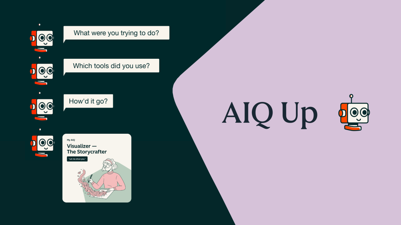 AIQ Up: How I Designed a Bot to Map AI Fluency from the Ground Up — article cover image